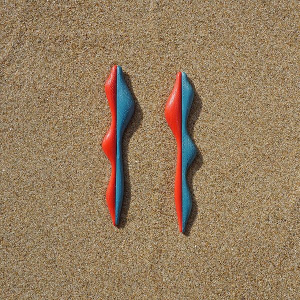 immagine per orecchini Duo blu e rosso